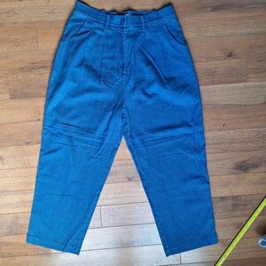 Oak & Fort Blue High-Waisted Pants 'Mom' Style